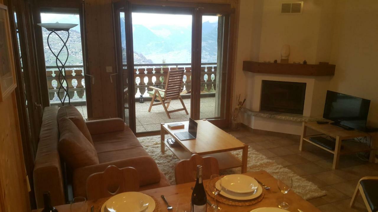 Appartement D'Une Chambre Avec Vue Imprenable - Veysonnaz Exterior foto